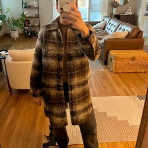 Aritzia Ganna Long Plaid Shacket